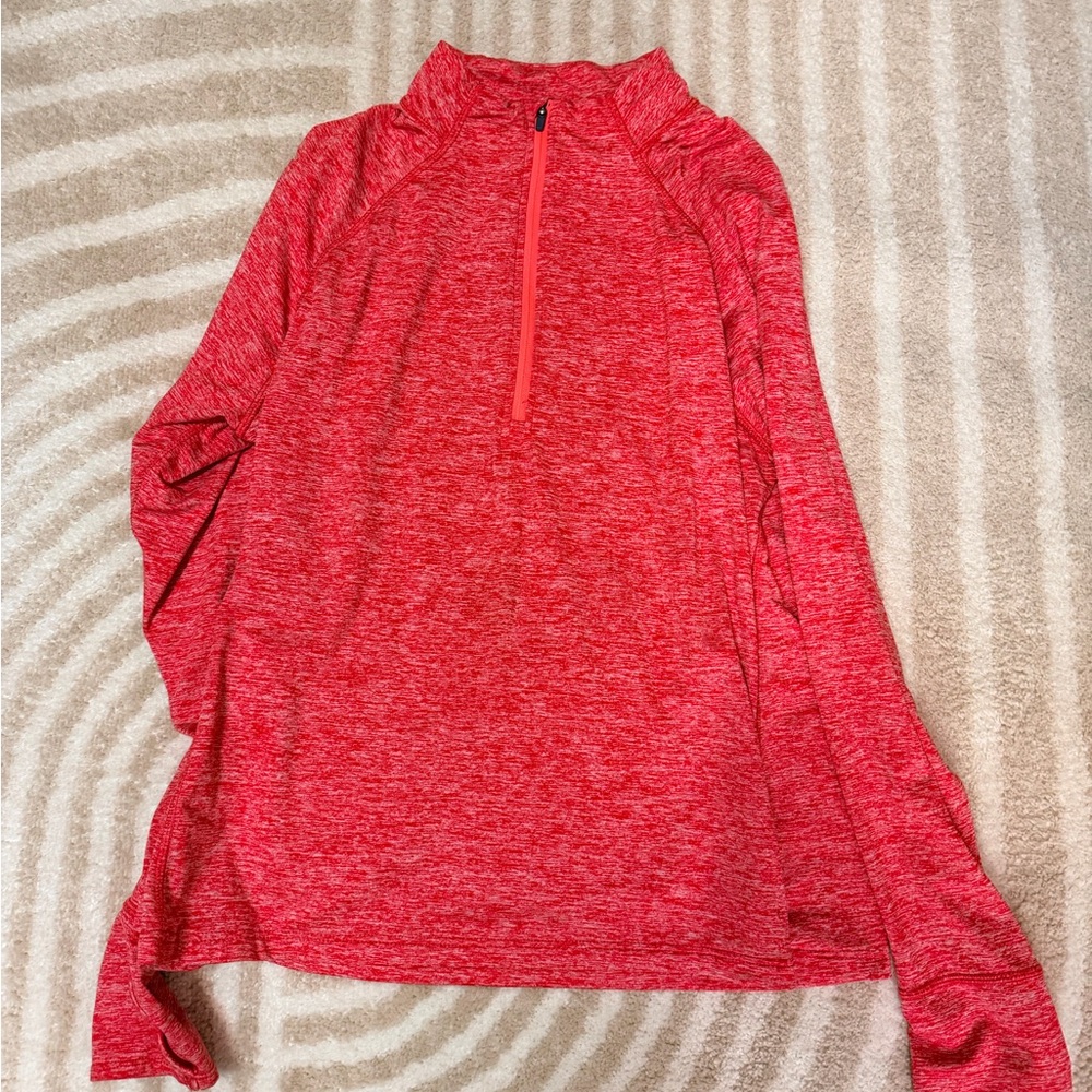 Tangerine Heathered Red Pullover Hoodie